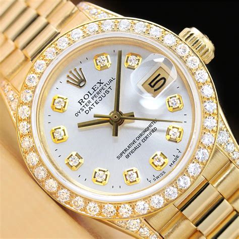 ladies rolex president diamond bezel|women's rolex datejust diamond bezel.